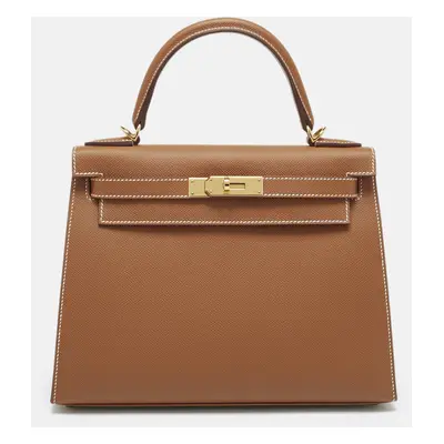 Hermès Gold Epsom Leather Gold Finish Kelly Sellier Bag