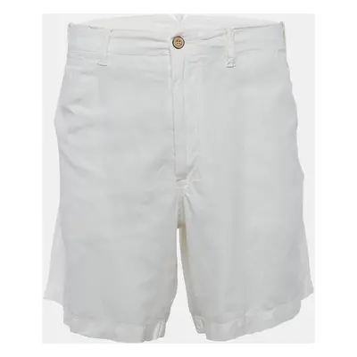 Polo Ralph Lauren White Linen and Cotton Shorts