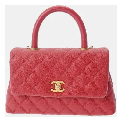 Chanel Leather Coco Handle Top Handle Bags