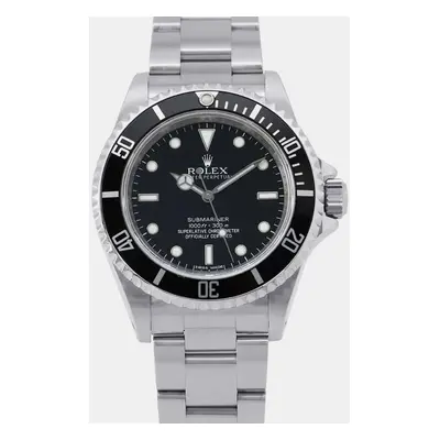 Rolex Black Stainless Steel Submariner Automatic Men's Wristwatch mm