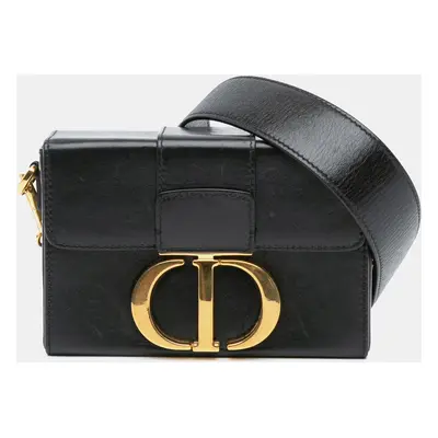 Dior Black Box Calfskin Montaigne Box Bag