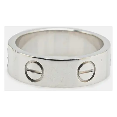 Cartier 18K White Gold Love Band Ring EU