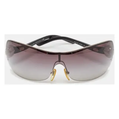 Bvlgari Black Gradient 6050-B Crystals Shield Sunglasses