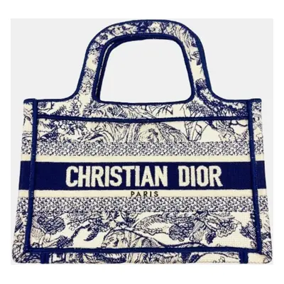 Dior Embroidered Canvas Mini Toile de Jouy Book Tote Bag