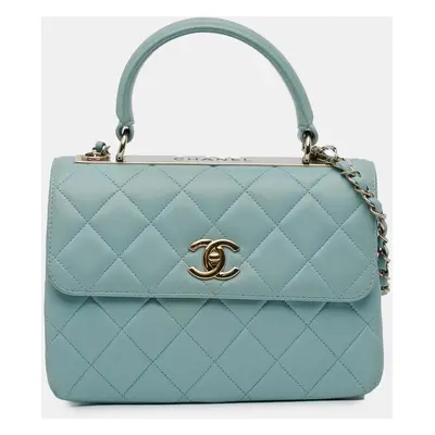 Chanel Blue Small Quilted Lambskin Trendy CC Flap