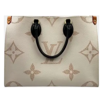 Louis Vuitton On The Go Mm Dune White Beige