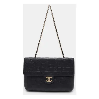 Chanel Icon Chain shoulder Double Face Black Lambskin