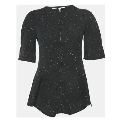 Stella McCartney Wool Tweed Raw Edge Top