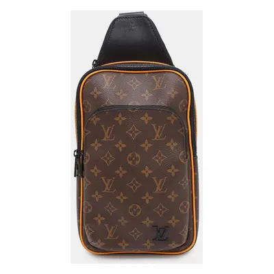 Louis Vuitton Noir Monogram Macassar Canvas Avenue Sling Bag