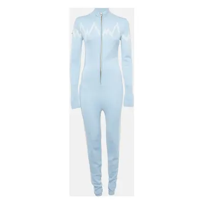 Snowroller Blue Wool Blend Emilie Ski Suit