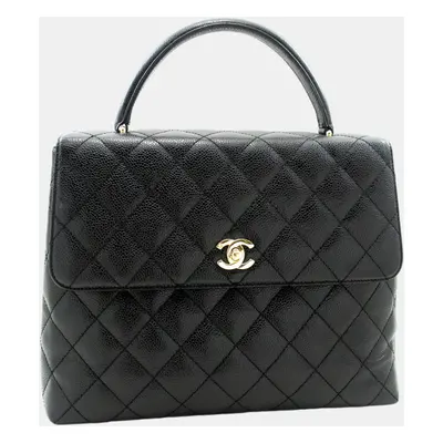 Chanel Black Leather Kelly Handbag