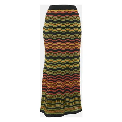 M Missoni Multicolor Patterned Knit Maxi Skirt