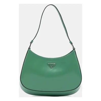 Prada Green Spazzolato Cleo Shoulder Bag