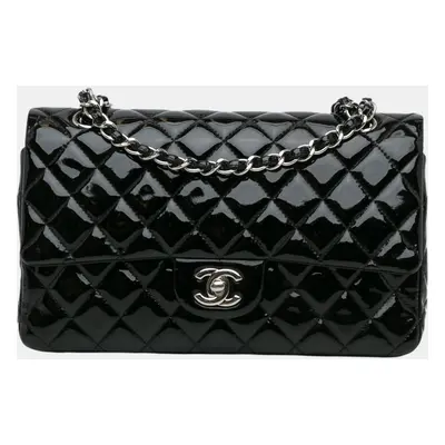 Chanel Black Medium Classic Patent Double Flap