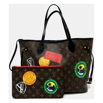 Louis Vuitton Brown Monogram Canvas World Tour Neverfull MM Tote Bag