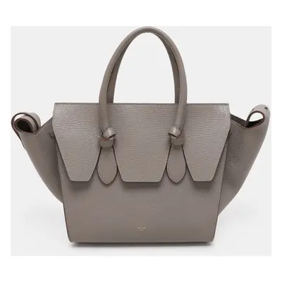 Celine Grey Leather Mini Tie Tote