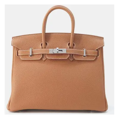 Hermes Gold Togo Leather Birkin Tote Bag