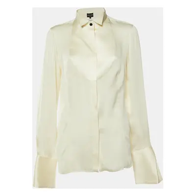 Giorgio Armani Cream Silk Double Cuff Blouse