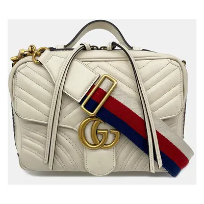 Gucci Gg Marmont Matelasse Top Handle Flap Bag