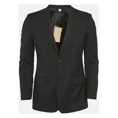 Burberry Black Virgin Wool Single Breasted Blazer