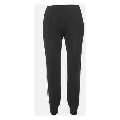 Fendi Black Cotton Knit Jogger Pants