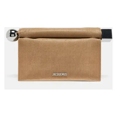 Jacquemus Beige Leather La Pochette Rond Clutch