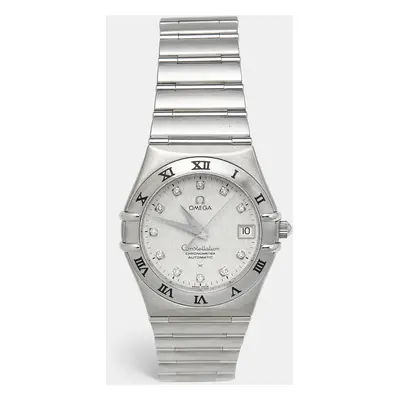 Omega Silver Diamonds Stainless Steel Constellation