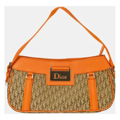 Dior Brown Orange Trotter Street Chic Handbag