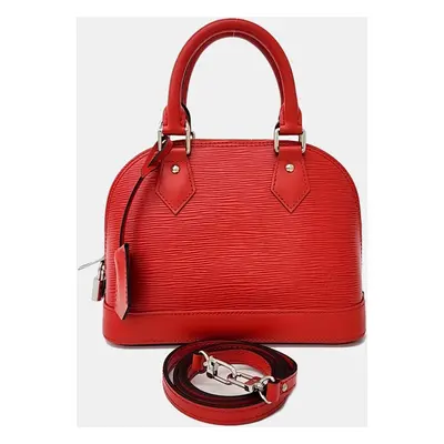 Louis Vuitton Red Leather Alma BB Bag