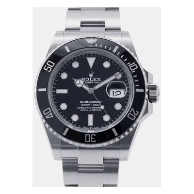 Rolex Black Stainless Steel Submariner Automatic Men's Wristwatch mm