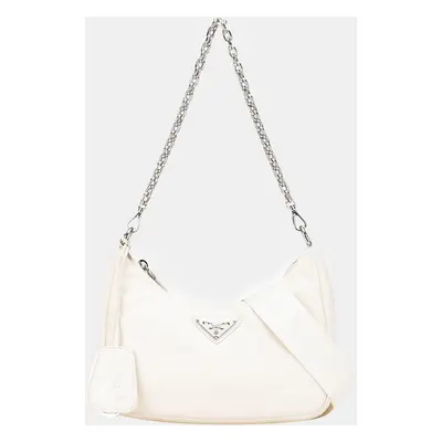 Prada White Nappa Soft Padded Re Edition Satchel