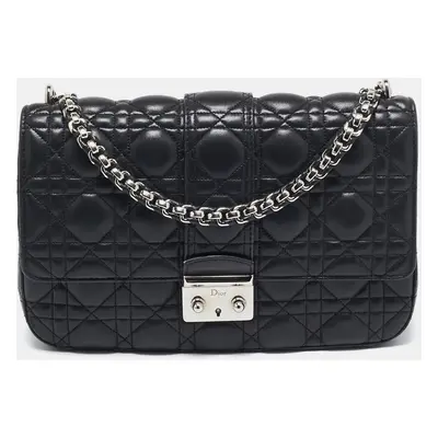 Dior Black Cannage Leather Miss Dior Flap Bag