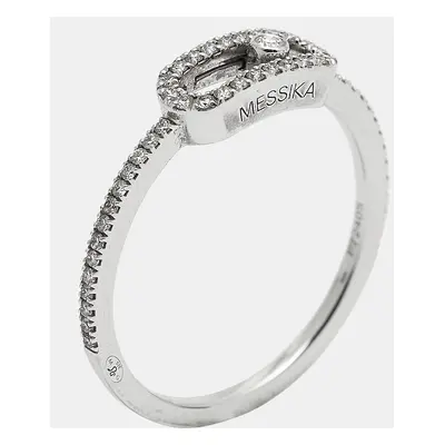 Messika Move Uno Diamond 18k White Gold Ring Size