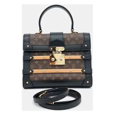 Louis Vuitton Black Brown Monogram Canvas Trianon PM Shoulder Bag