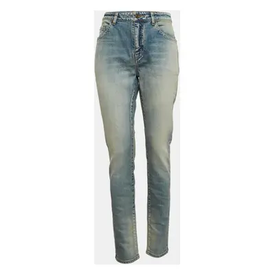 Saint Laurent Paris Blue Washed Denim Jeans Waist 31"