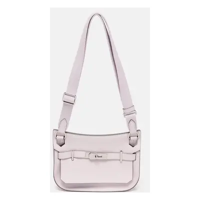 Hermès Mauve Pale/Nata Evercolor Leather Palladium Finish Jypsiere Mini Bag