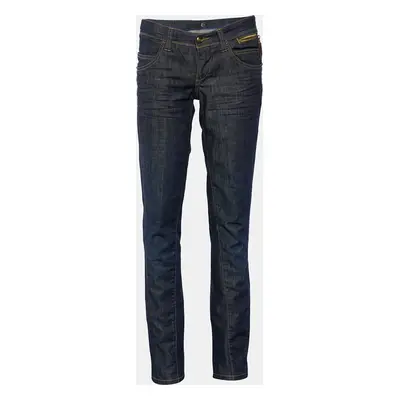 Just Cavalli Navy Blue Denim Tapered Leg Jeans Waist 34"