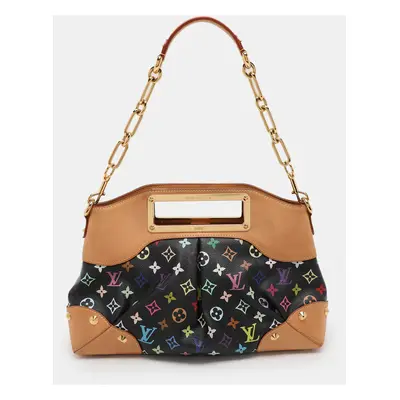 Louis Vuitton Black Monogram Multicolore Canvas Judy MM Bag