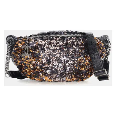 Chanel Sequin Embellished Glazed Calfskin Belt Bag