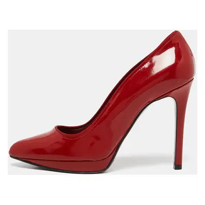 Lanvin Red Patent Leather Pointed Toe Pumps Size