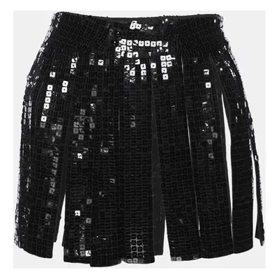 Emporio Armani Black Sequin Mini Skirt