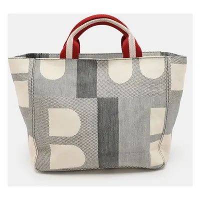 Bally Grey Canvas Tote