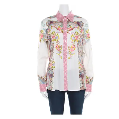 Etro Multicolor Floral and Paisley Printed Long Sleeve Shirt