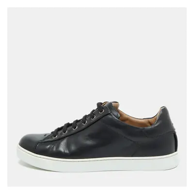 Gianvito Rossi Black Leather Low Top Sneakers Size