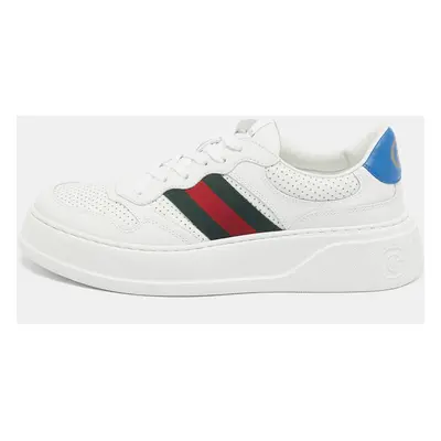 Gucci White Leather Web Chunky B Sneakers Size