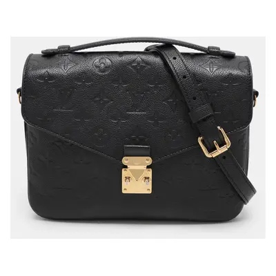 Louis Vuitton Black Monogram Empriente Leather Pochette Metis Bag