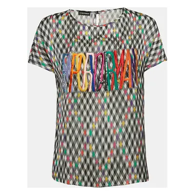 Emporio Armani Multicolor Embroidered Silk Loose Fit Top