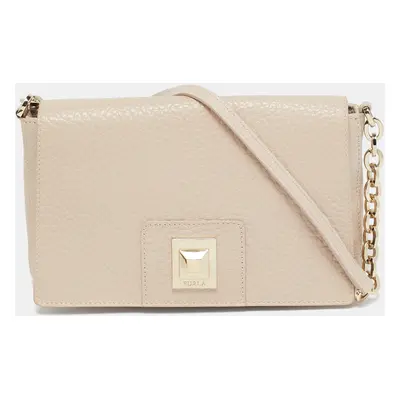 Furla Blush Pink Leather Joann Crossbody Bag