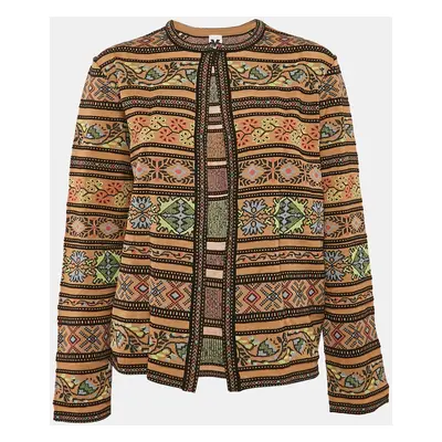 M Missoni Multicolor/Brown Wool Blend Full Sleeve Cardigan