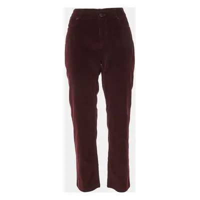 Loro Piana Burgundy Corduroy Slim Fit Trousers